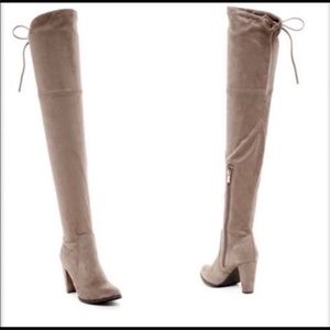 OVER THE KNEE TAUPE BOOTS. Sexy winter boots!